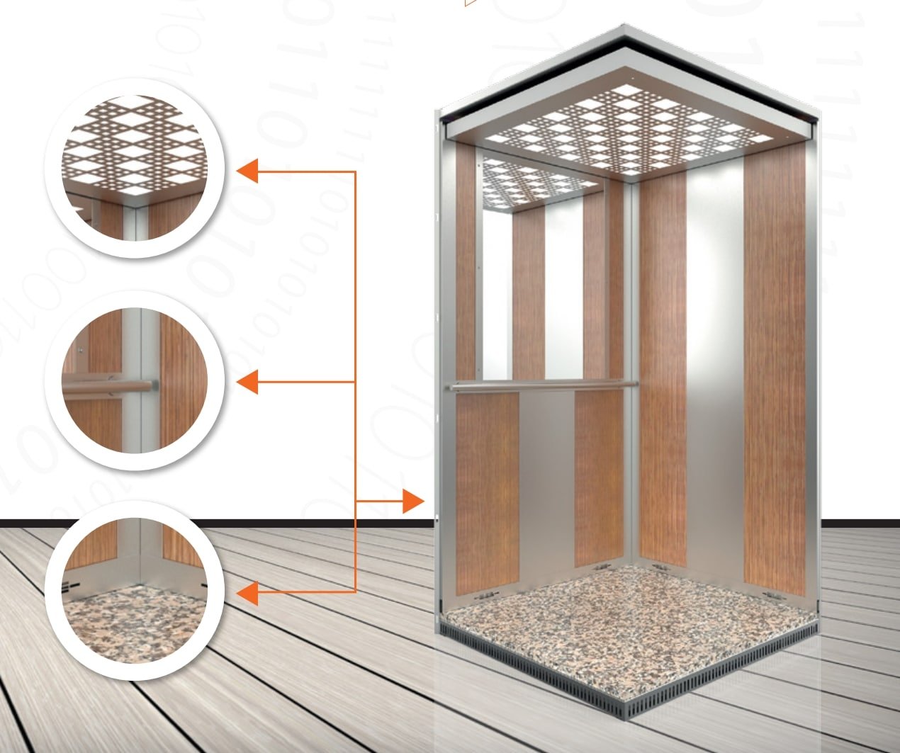 Standard elevator cabins