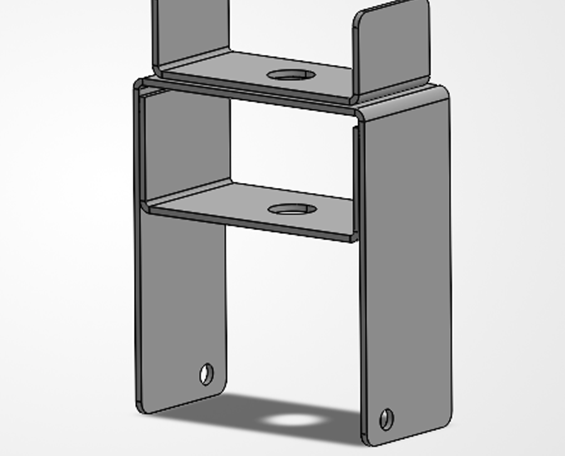 adjustable steel foot structure 60x30 profile