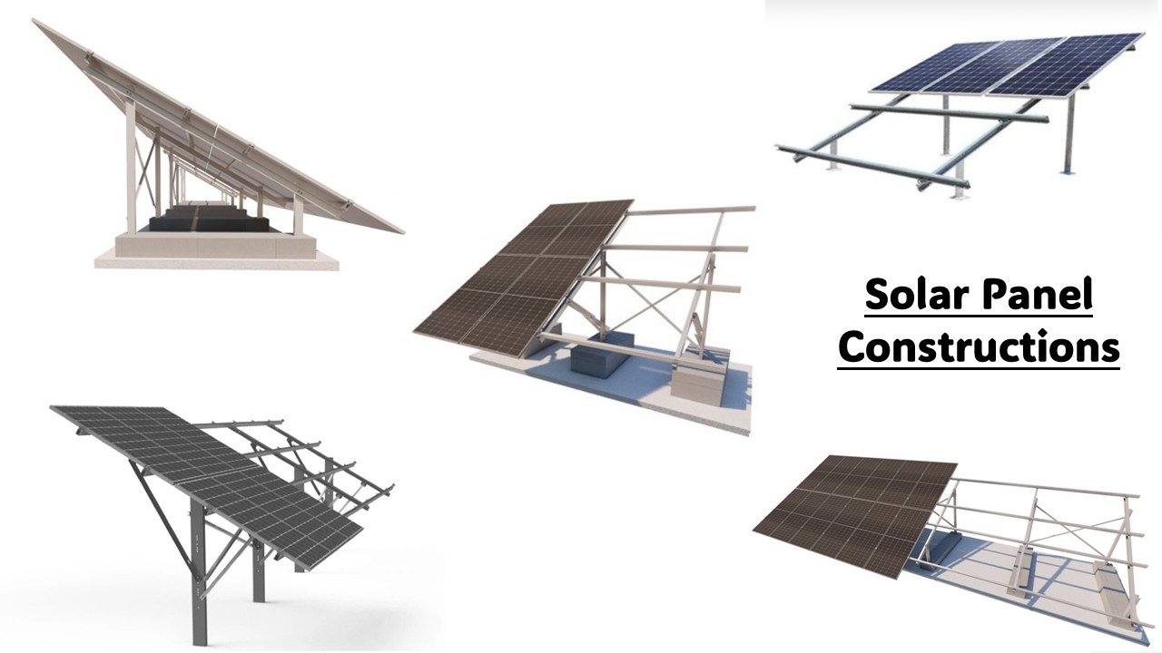 Solar panel constructions