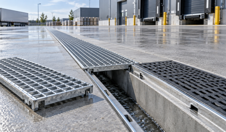 Galvanized and composite channel grating covers